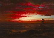 Frederic Edwin Church Marine Sunset painting
